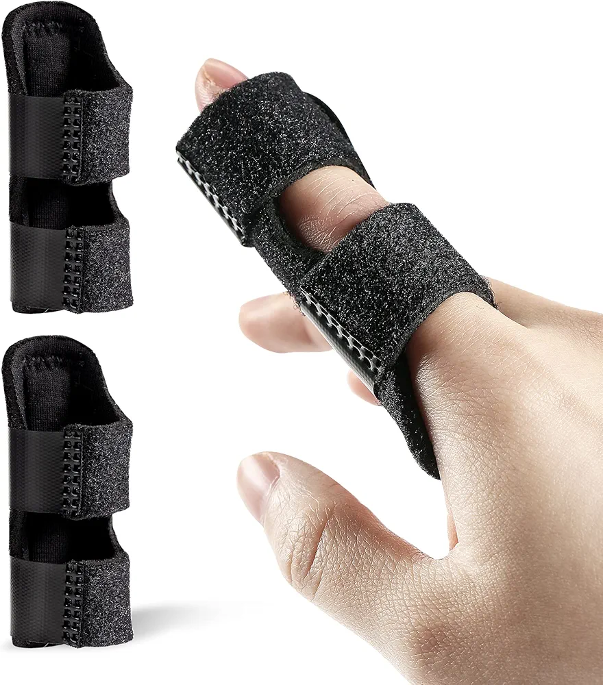 Finger Splints Trigger for Straightening (2 pack）,Finger Brace for Straightening or Support for Fingers, Suitable for Index, Middle, Ring Finger,Tendon Release & Pain Relief