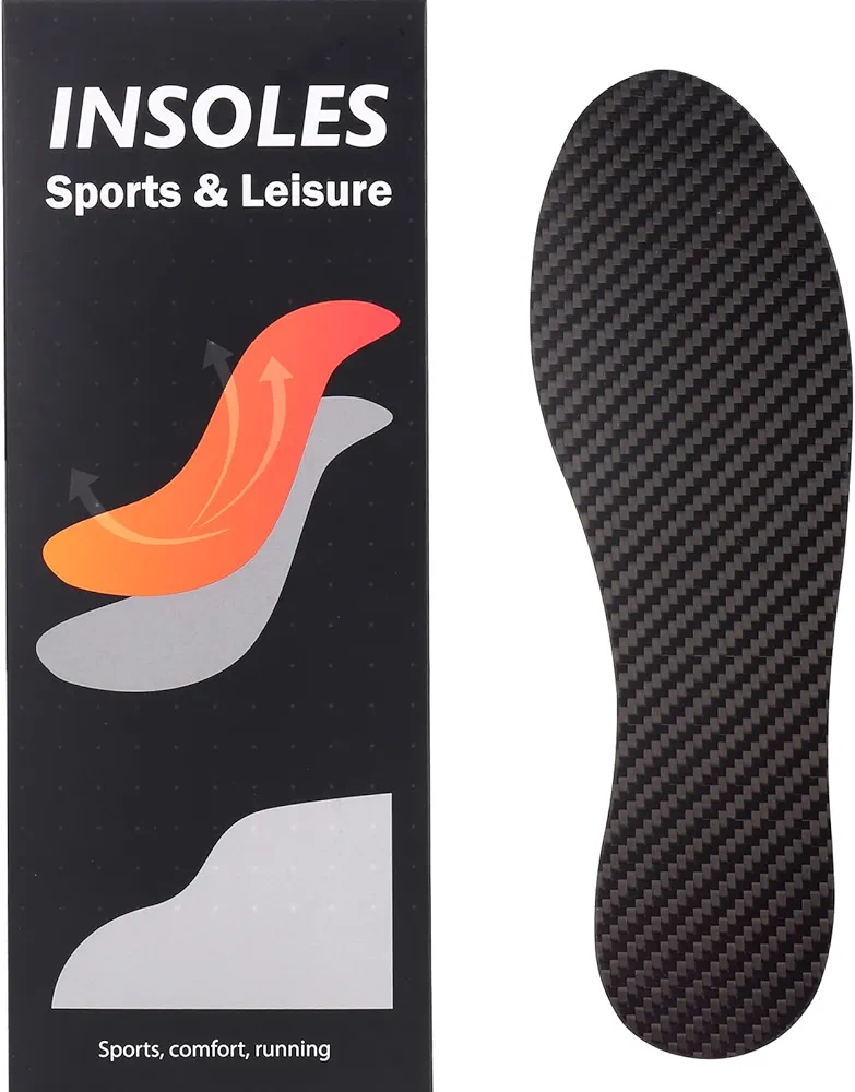 Carbon Fiber Insole for Men Women Rigid Carbon Fiber Shoe Insert Carbon Fiber Foot Plate for Hallux Rigidus Limitus, Turf Toe (10.85” / 275mm - Men's 10 / Women's Size 11, 1 Pc)