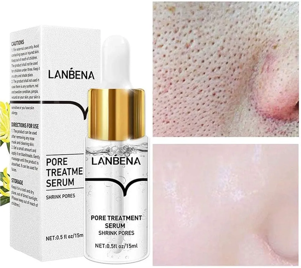 LANBENA Pore Skin Care Serum Facial Essence, Minimize Enlarged Pores, for Tightening Pores, Shrinking Pores + Relieving Dryness + Oil Control Firming + Moisturizing (New Packing)