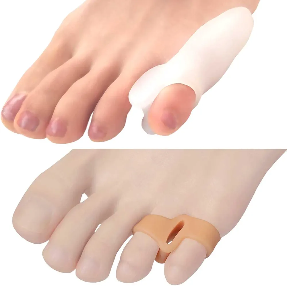 Chiroplax Bundle - 6 Tailor's Bunion Pads + 4 Double Loop Pinky Toe Spacers (Size Regular)