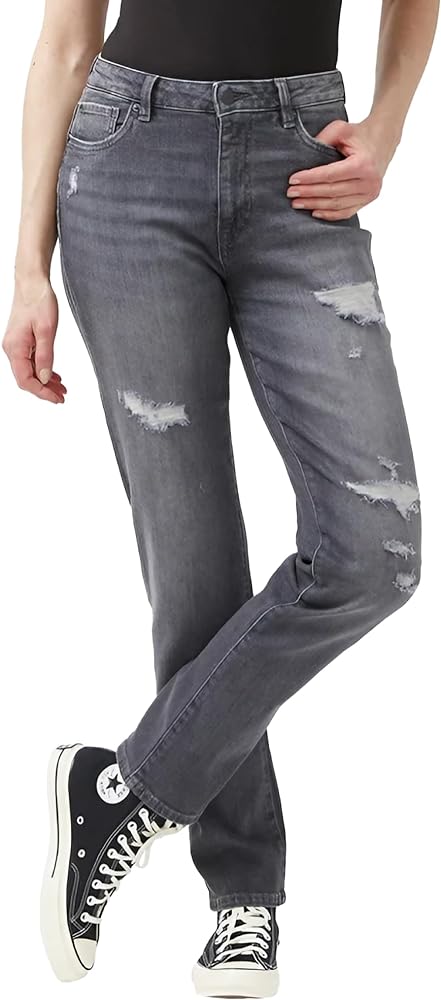 Buffalo David Bitton Women's Hi Rise Straight Jean