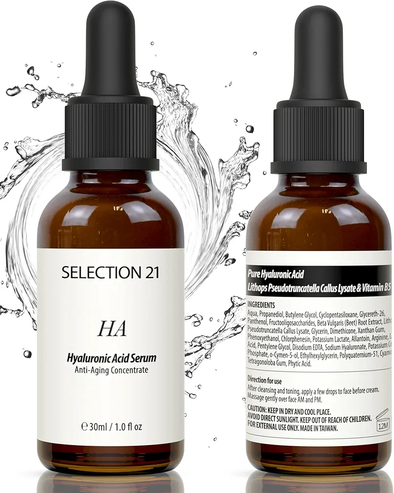 Advanced Hyaluronic Acid Serum for Face Anti Aging with 5% Hyaluronic Acid Complex, Hydrating Stem Cell Serum for Skin 1 Fl OZ.(pack of 1)