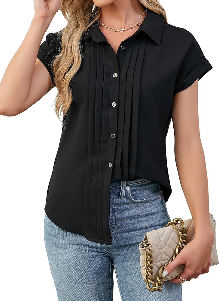 BMJL Womens Dressy Causal Blouses Business Tops Work Shirts Summer Tops for Women 2023 Trendy