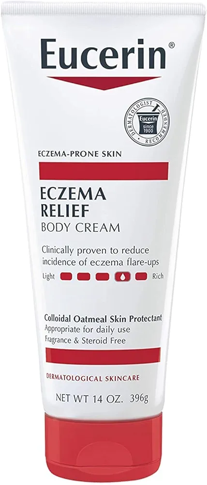 Eucerin Eczema Relief Body Cream, Eczema Cream with Colloidal Oatmeal, Ceramide-3 and Licorice Root Extract, 14 Oz Tube