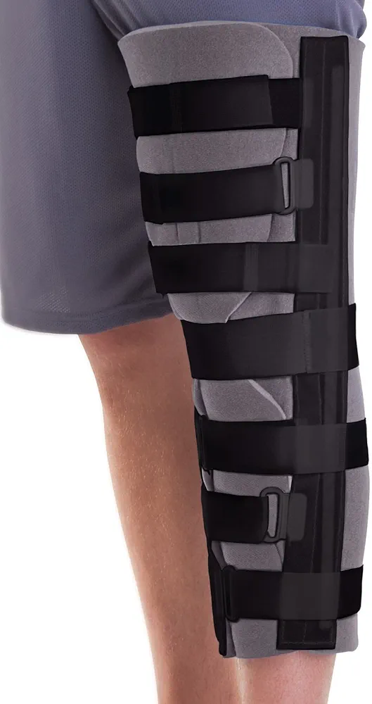 Medline Deluxe Cut-Away Knee Immobilizer, 16-Inch, Universal