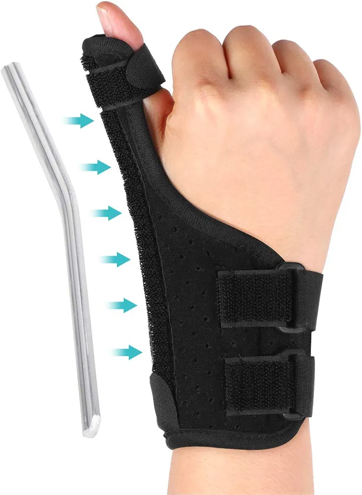 Thumb Support, Finger Protector Thumb Brace with Removable Splint and Adjustable Straps, Thumb Wrist Stabilizer for Arthritis, Carpal Tunnel, Sprains, Left or Right Hand Pain Relief