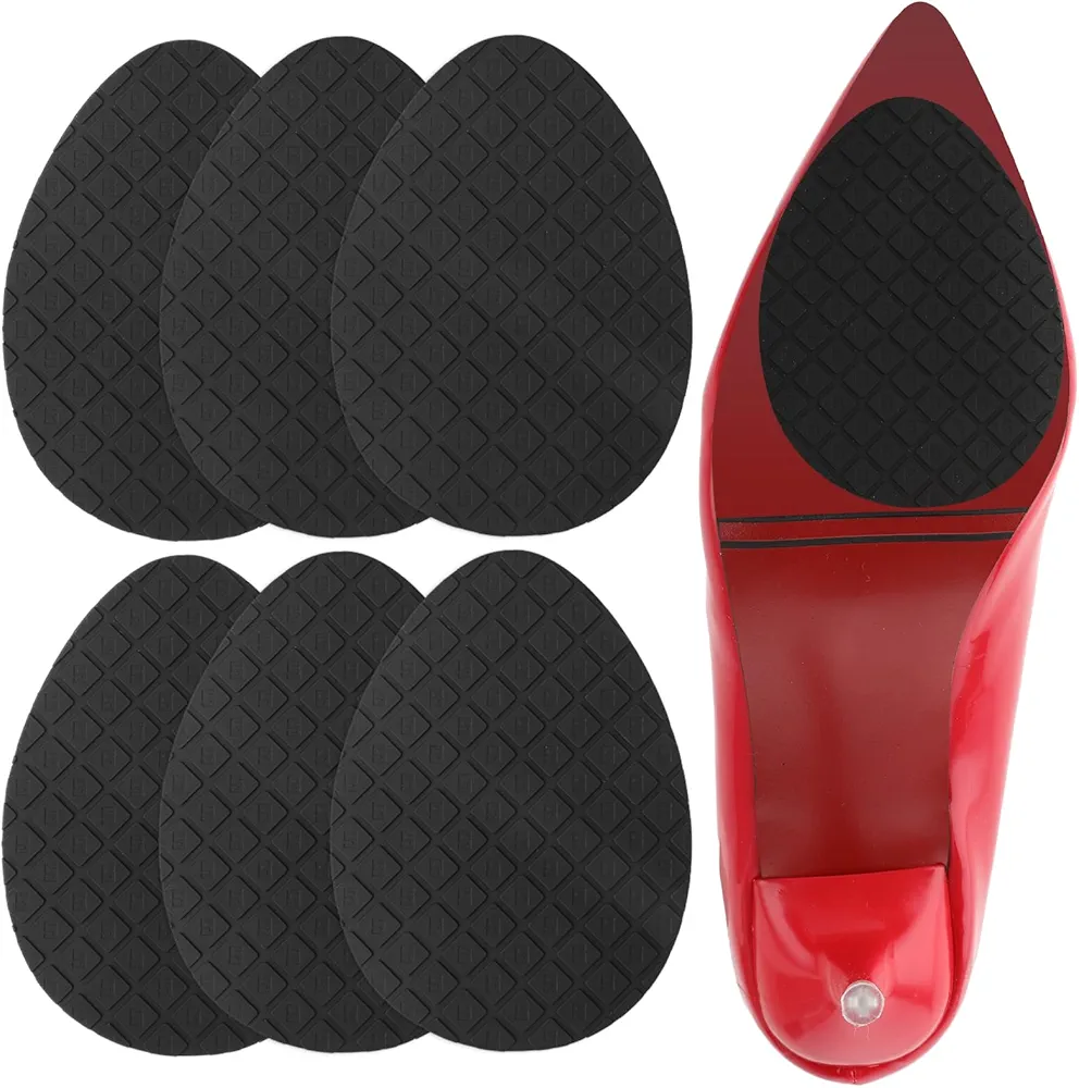 Sibba Non Slip Shoes Pads 3 Pairs Adhesive Shoe Sole Protectors High Heels Anti Slip Shoe Grips Bottom Insoles No Skid Shoe Inserts Padding Comfortable Silicone Accessories Fit Sneakers Slippers