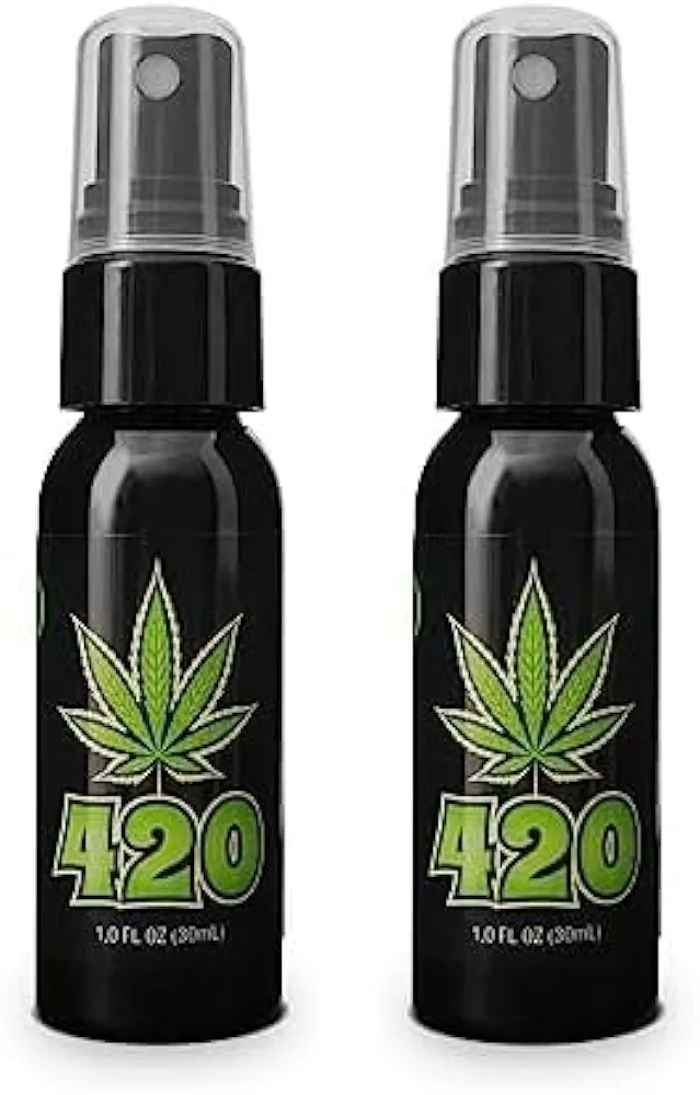 FunkAway 420 Pump Spray, 1 oz., Eliminate Extreme 420 Odors in the Air, Ideal for Refreshing Cars, Bathrooms, Basements and Dorm Rooms; Travel Size for On The Go (Pack of 2)