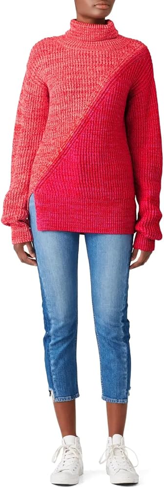 Derek Lam 10 Crosby Rent The Runway Pre-Loved Red Bicolor Turtleneck Sweater