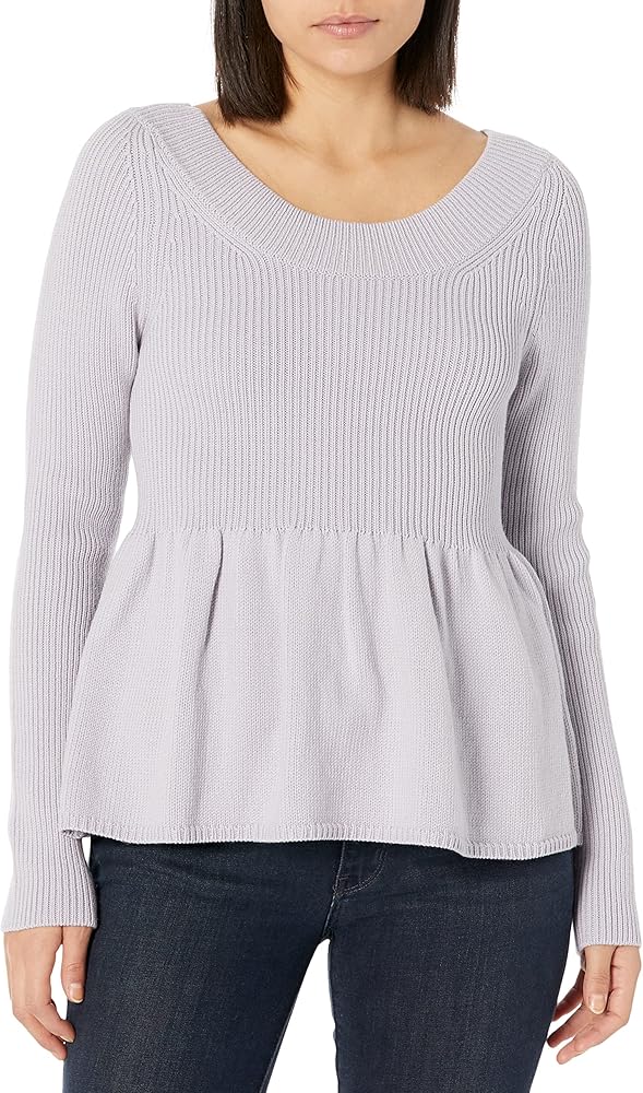 Rebecca Taylor Women's Scoop Neck Peplum Pullover