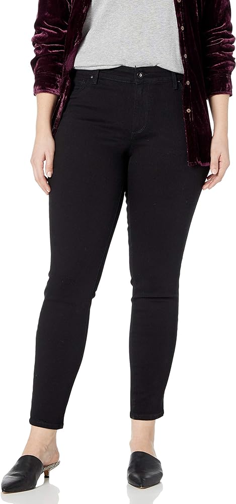 Jessica Simpson Womens Plus Mid-Rise Denim Skinny Jeans