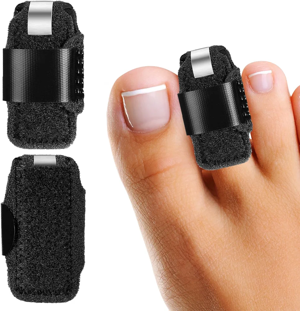 Toe Splint for Broken Toe Toe Straightener Toe Brace Women Men Hammer Toe to Align and Support Toe Wraps 2Pcs