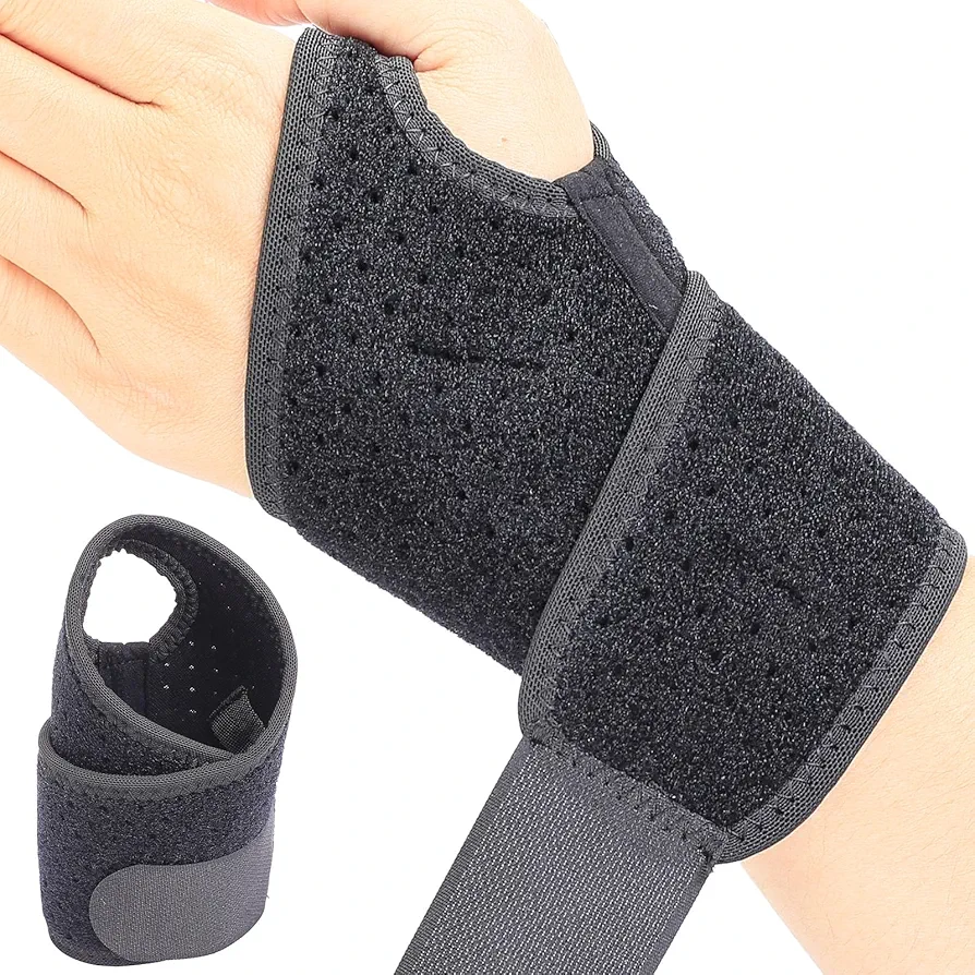 Wrist Brace for Carpal Tunnel, Adjustable Wrist Wraps for Pain Relief/Arthritis/Tendonitis/TFCC Tears, Flexible Wrist Support for Working Out/Exercise/Tennis for Women/Men Right & Left Hand