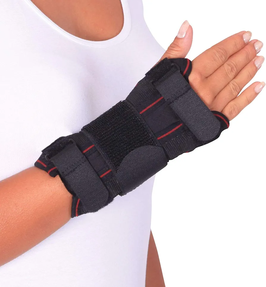 ORTONYX Wrist Support Brace with Splint for Carpal Tunnel Arthritis - S-M Black