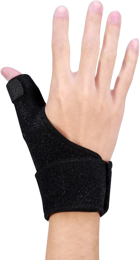 Thumb Spica Splint- Thumb Brace for Arthritis or Soft Tissue Injuries, Lightweight and Breathable, Stabilizing and not Restrictive, Fits Both Hands Stabilizing Thumb Brace