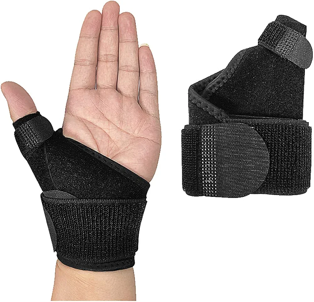 NuCamper Wrist Brace with Thumb Spica Splint for Carpal Tunnel,Wrist Stabilizer Trigger Splint with Compression Strap for Men and Women Fit Left Right Hand, Support for Injuries Sprains