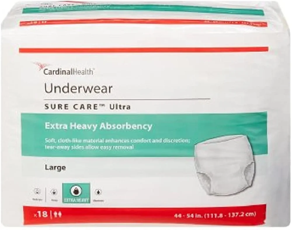 Sure Care Ultra Protective Underwear Large (Case of 72)