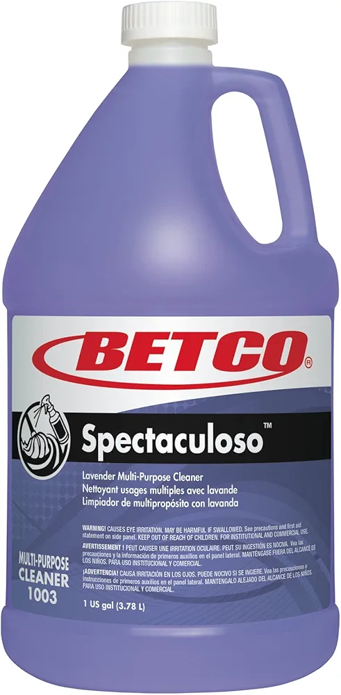 Betco® Spectaculoso Lavender Multipurpose Cleaner, Floral Scent, 128 Oz Bottle, Purple, Case Of 4