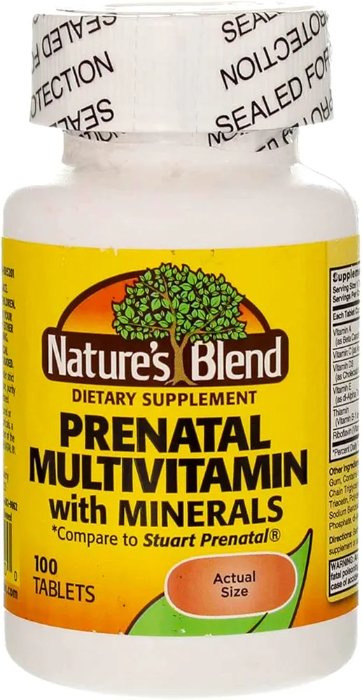 Nature's Blend Prenatal Formula Multivitamin 100 Tabs (1AA26)