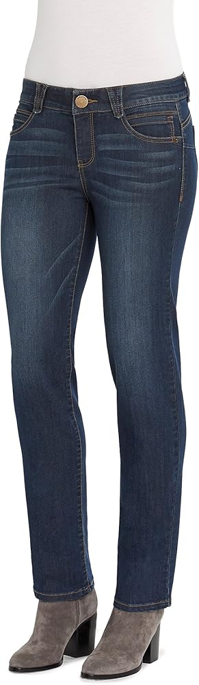 Democracy Women's Plus-Size Ab Solution Straight Leg Jean, Indigo, 24W