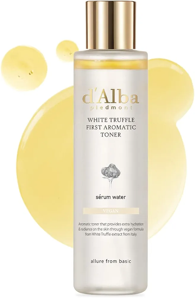 d’Alba Italian White Truffle First Aromatic Toner, Vegan Skincare, Gentle Hydrating Toner with White Truffles, Weakly Acidic Toner, Skin Texture Enhancement, Surfactant Free