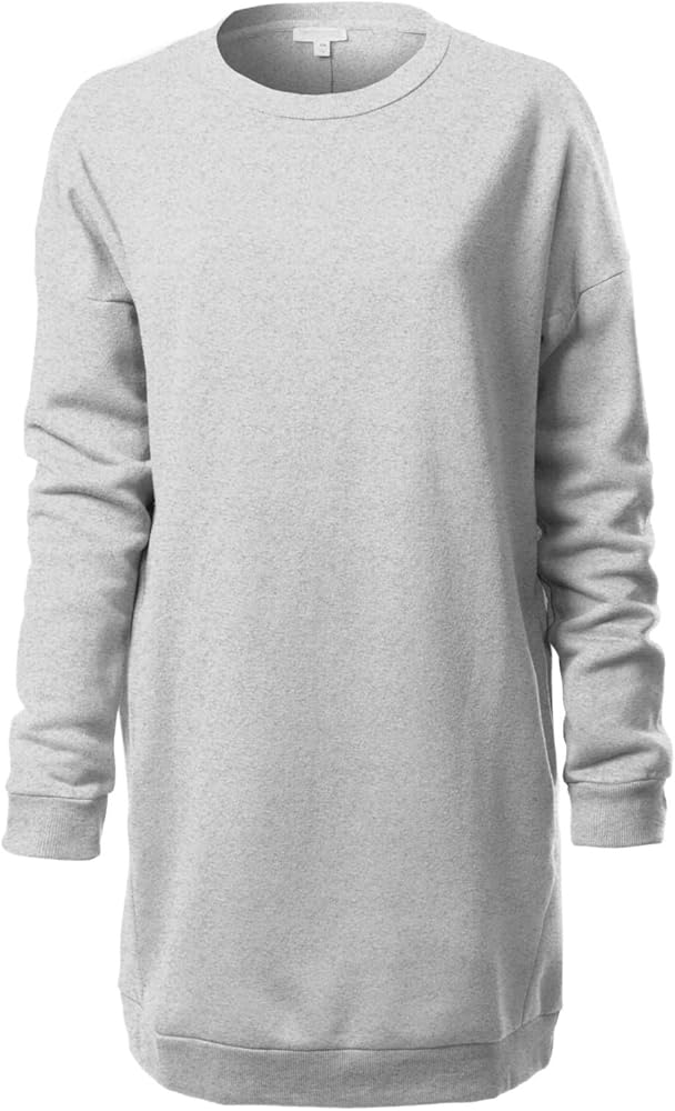 Design by Olivia Women's Casual Oversized Loose Fit V-Neck Fleece Pullover Sweatshirts Tunic Fall Outfits S~3X