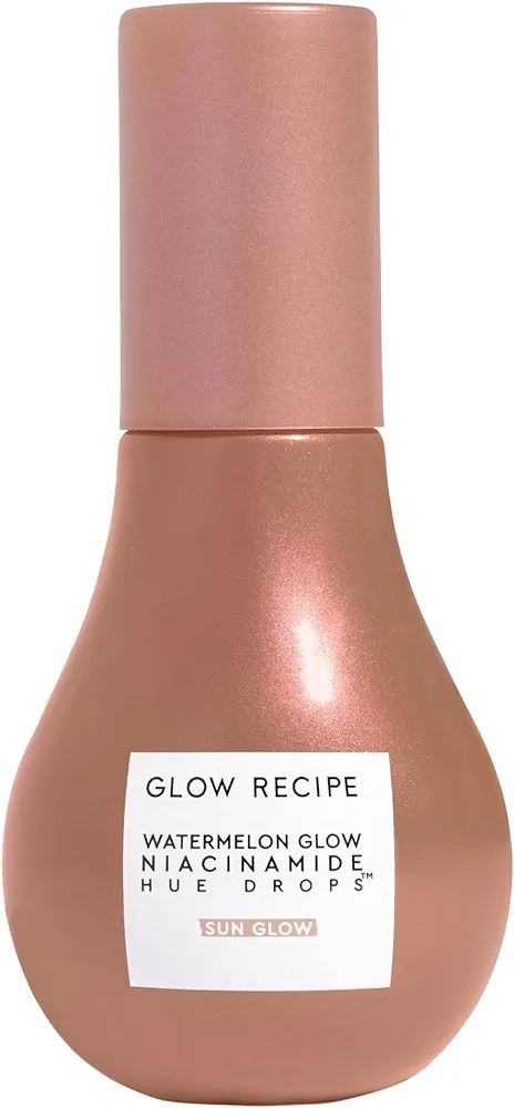 Glow Recipe Niacinamide Hue Drops Face Serum - Tinted Serum + Glow Drops to Bronze, Brighten & Hydrate - Skincare Makeup Primer & Highlighter to Blur Pores for a Glowy, Even Skin Tone - Sunglow (40ml)