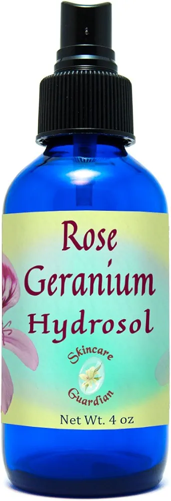 Rose Geranium Hydrosol - Facial Hydration & Toner For All Skin Types Hidrosol de Geranio Rosa 4 oz Mister