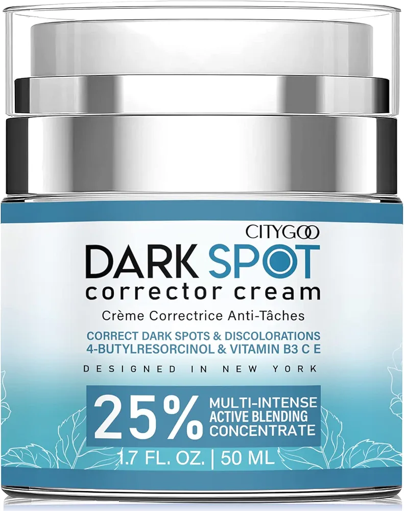 CITYGOO Dark Spot Remover for Face, Corrector, Melasma Treatment Hyperpigmentation Treatment, Freckle With Tranexamic acid, Niacinamide, Squalane and Vitamin E-1.7 FL OZ, blue, 50 g