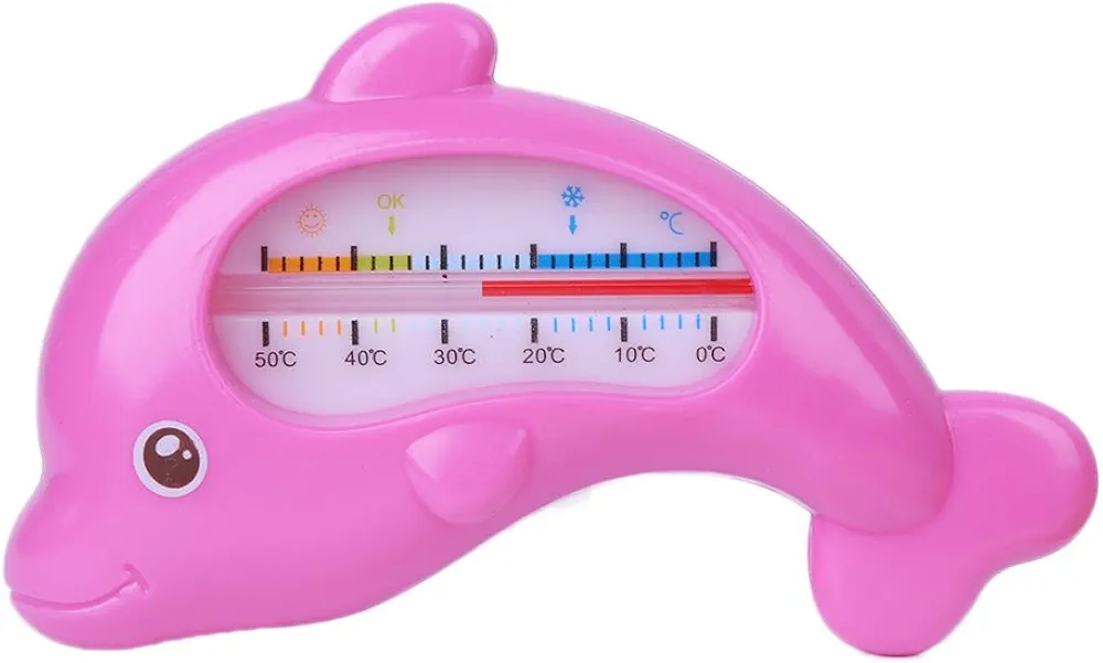 Baby Bathing Water Thermometer Dolphin Shape Water Temperature Tool Infants Toddler Shower Safety Thermometer Infant Baby Spas Bath Toys Pool Ideal Gift for Toddlers Boys Girls Kids Children