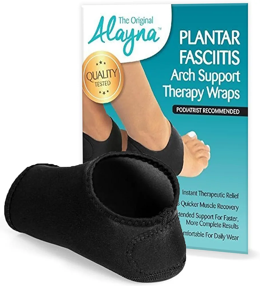 Plantar Fasciitis Cushioned Arch Support Therapy Wrap to Relieve Plantar Fasciitis and Heel Pain - Podiatrist Recommended (M/L)