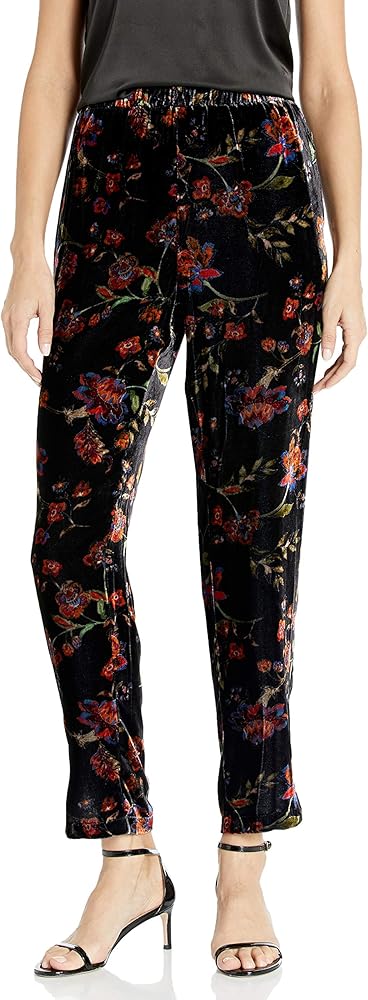 Johnny Was Women's Velvet Printed Pants