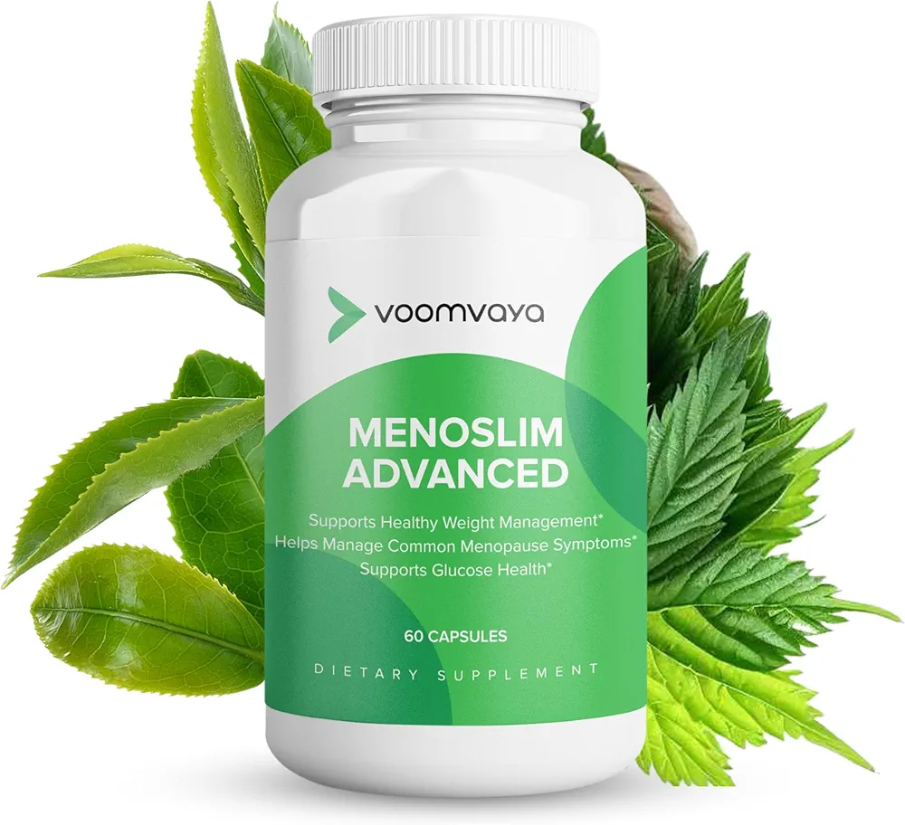 MenoSlim Advanced Menopause Weight Loss for Women - Menopause Supplements for Women & Weight Loss Pills with Berberine, Black Cohosh, Ashwagandha, & Actiponin - 60 Capsules