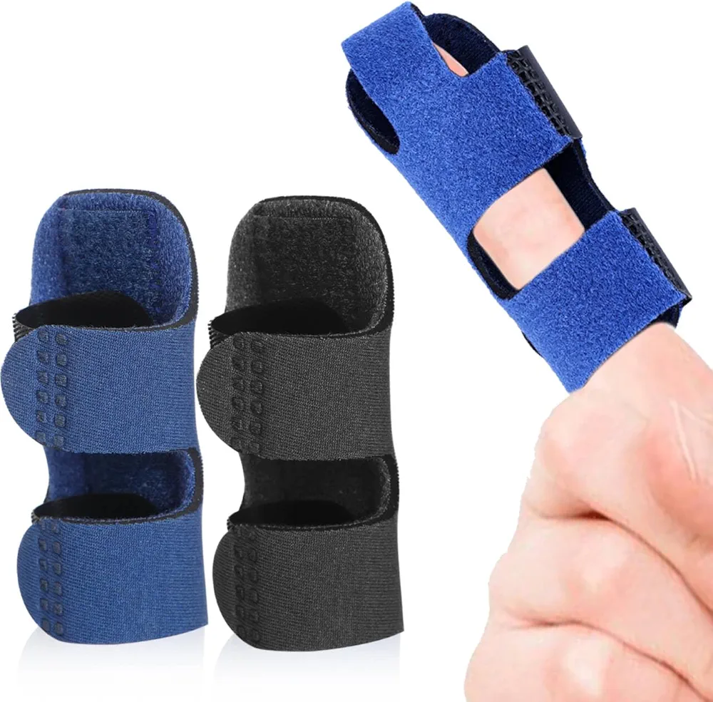 Finger Splints Universal Finger Straightener Trigger Finger Splint Support Braces Adjustable Finger Protectors Sleeves for Mallet Finger, Broken Finger Protector, Arthritis Pain Relief