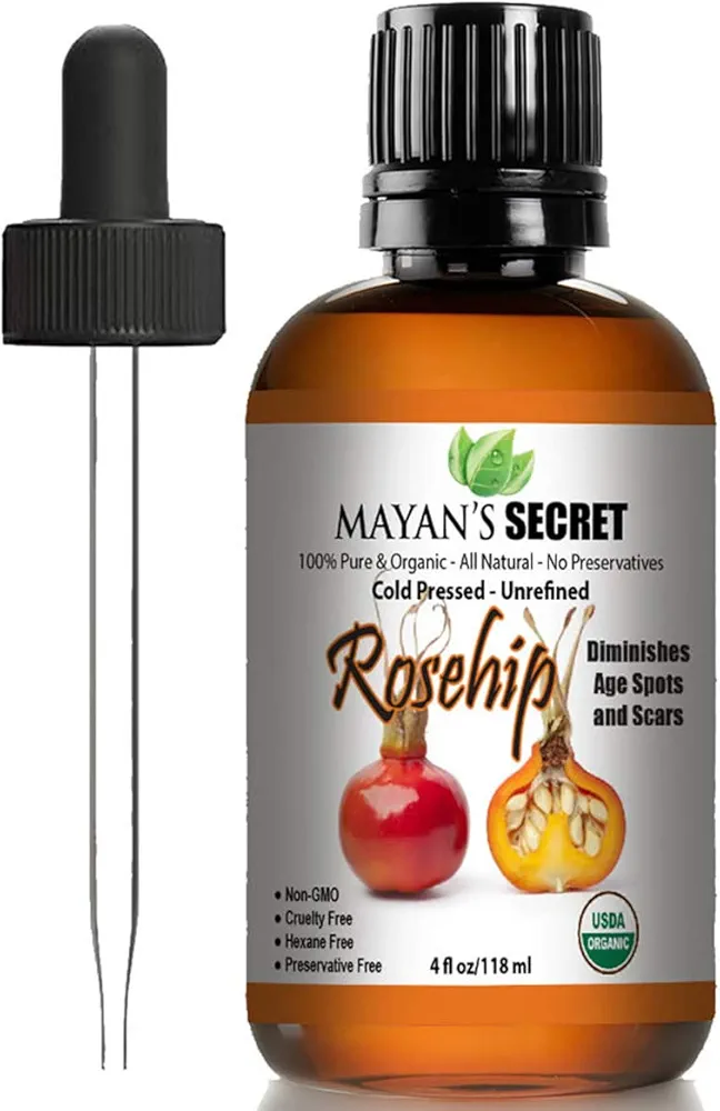 ROSEHIP OIL - VIRGIN ORGANIC 100% Pure, Cold Pressed, Unrefined.- 4oz