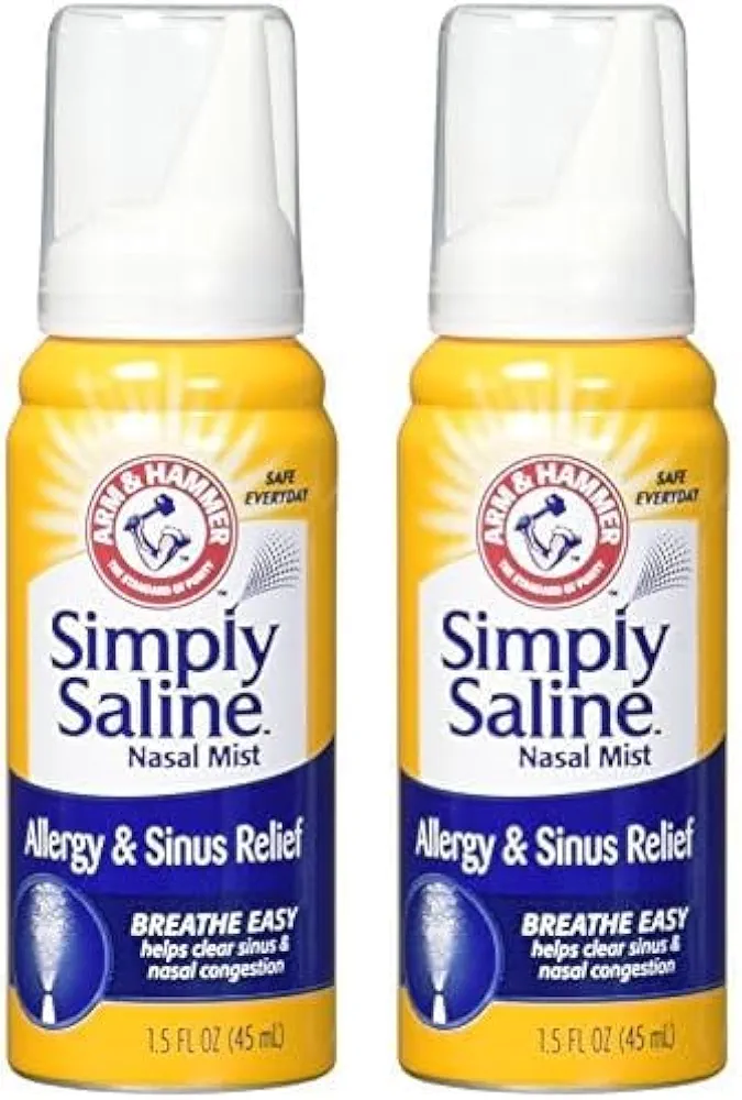 Simply Saline Adult Nasal Mist for Allergy and Sinus, 1.5 Ounce (Pack of 2)