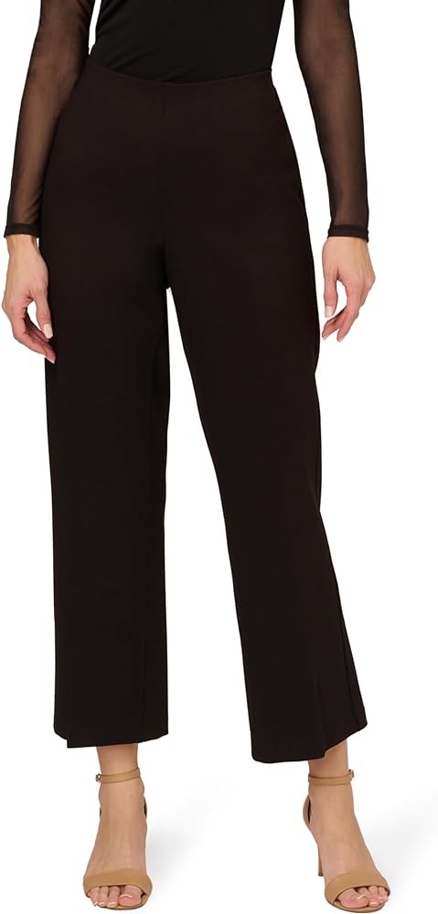 Adrianna Papell Women's Ponte Knit Pull on Pant with Kick Flare Hem