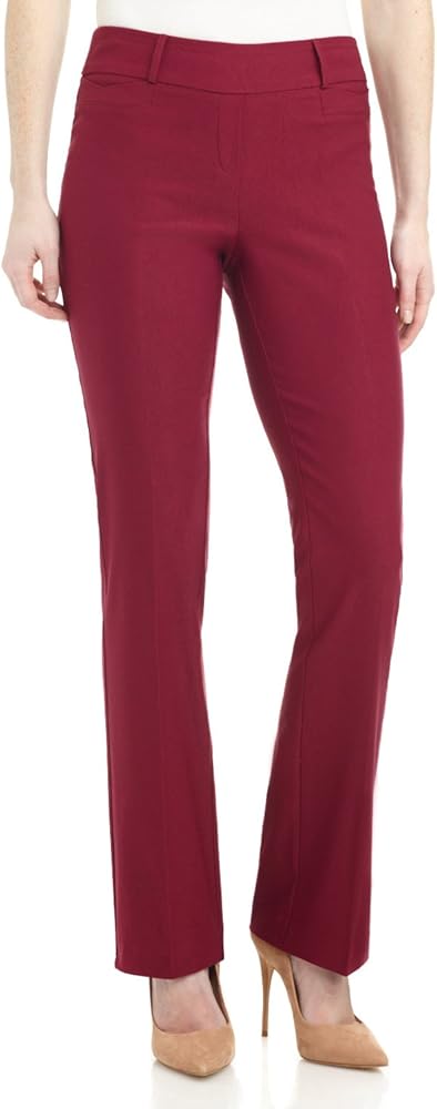 Rekucci Womens Ease Into Comfort Fit Barely Bootcut Stretch Pants