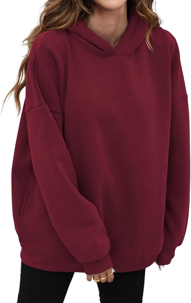 LaLaLa Womens Oversized Hoodies Fleece Lined Long Sleeve Sweatshirts Casual Loose Trendy Pullover Sweaters with Pockets