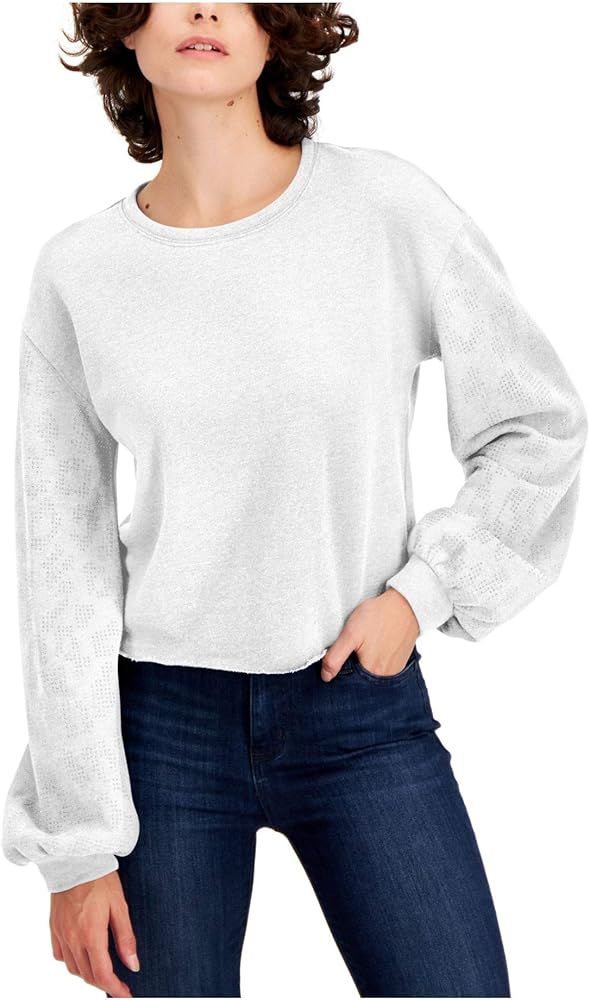 I-N-C Womens Embellished Sweatshirt