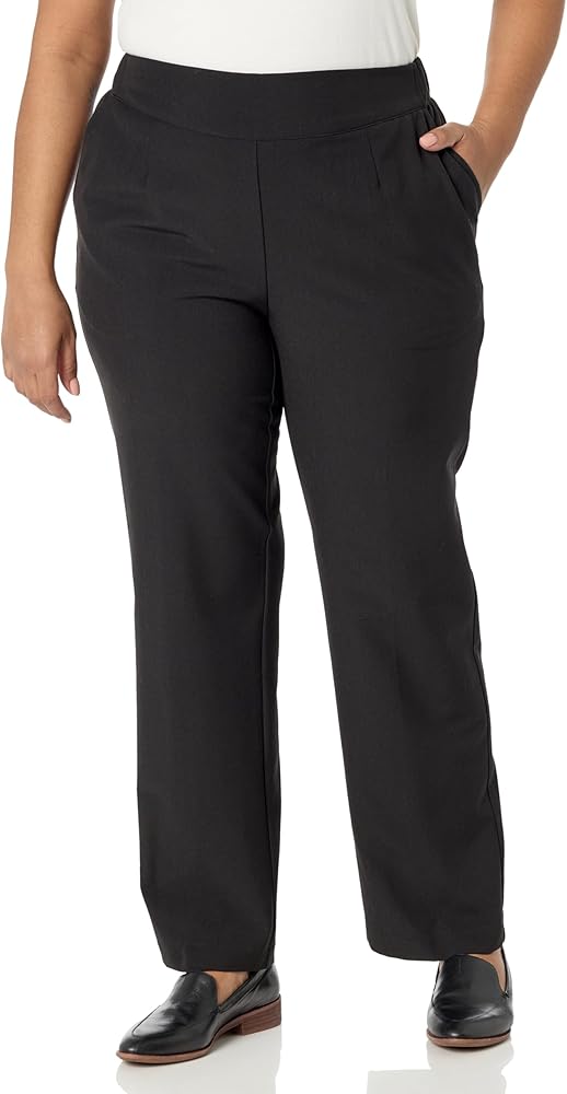 AVENUE Womens Plus Size Cool Hand Avg Pants, Black, 24 Plus