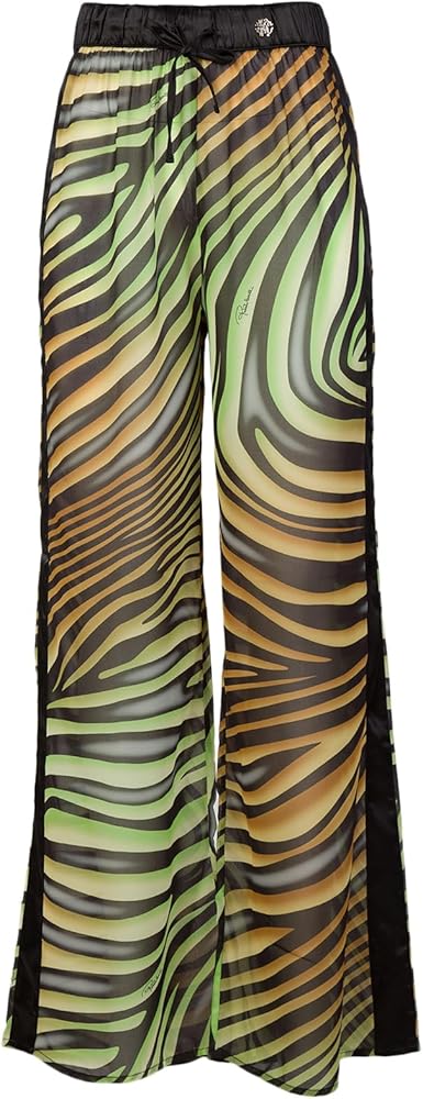 ROBERTO CAVALLI Tiger Printed Chiffon Palazzo Pants- for Womens