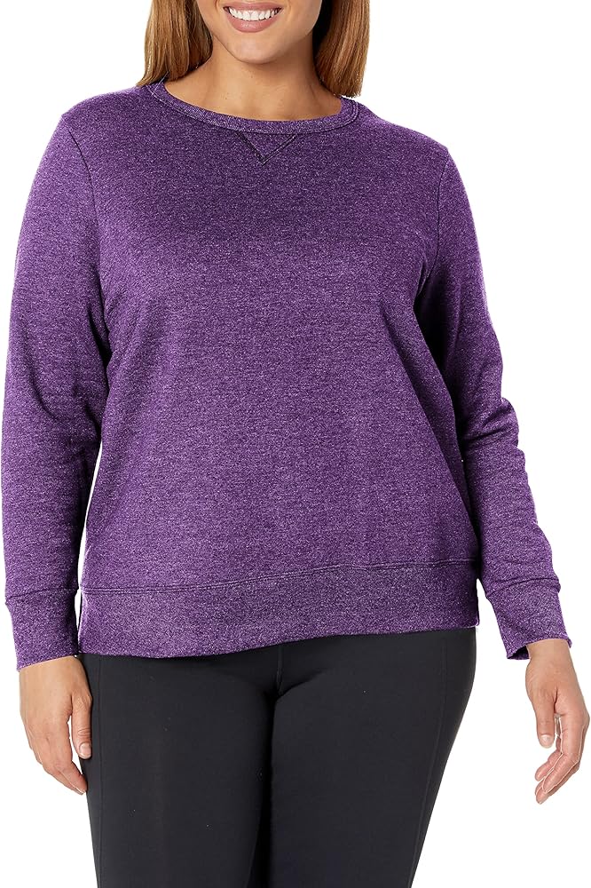 JUST MY SIZE Women's Plus-Size EcoSmart Sweatshirt with V-Notch