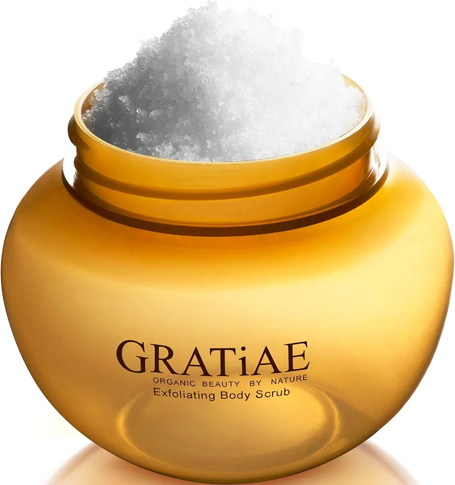 Gratiae Organics Exfoliating Body Scrub, Passion Fruit and Lime for All Skin Types 14.1 Fl Oz