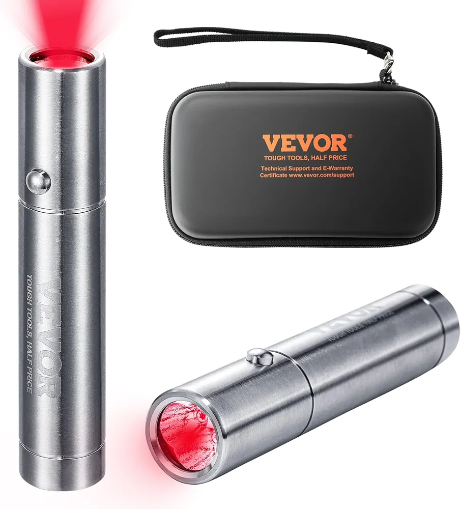 VEVOR Red Light Therapy Device for Body, Red Light Therapy Wand with 3 Wavelengths, Handheld Red Light Healing Therapy Torch for Joint Muscles Pain Relief, Wound Healing, Skin Health