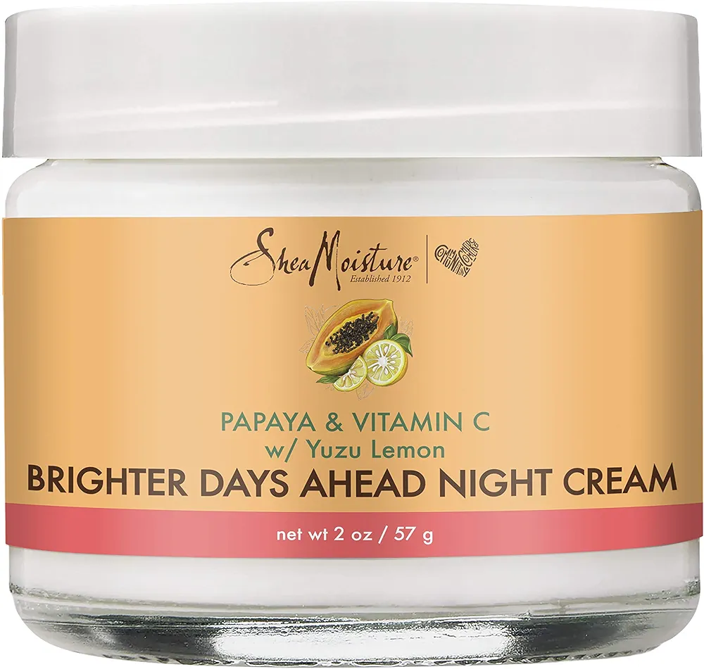 Sheamoisture Night Cream For Dull, Uneven Skin Papaya and Vitamin C Skin Care Moisturizer 2 oz