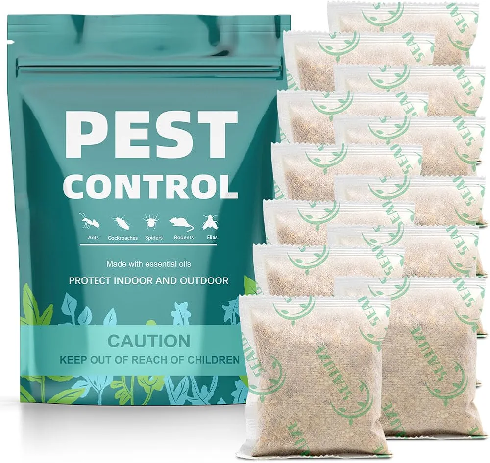 Pest Control Pouches, Rodent Repellent, Indoor Mice Repellent, Repel Mice,Mouse,Rats,Ant,Roach,Spider,Moths& Other Pest,Mouse Repellent Pouches,Safe for Kids & Pets,Pest Repellent-12 Pouches