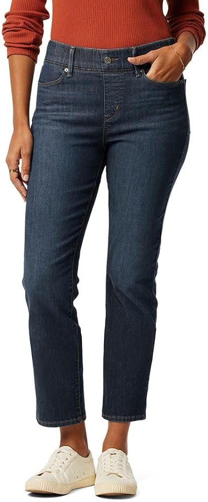 Signature by Levi Strauss & Co. Gold Women's Totally Shaping Pull-on Ankle Straight Jeans (Also Available in Plus)