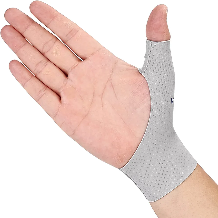 Thumb Wrist Brace Compression Sleeve (2 PCS) for Arthritis Pain Relief Protector Support, Soft Elastic Fabric Thumb Spica Splint Glove Liner for Women and Men -Fits Both Hands (Medium)