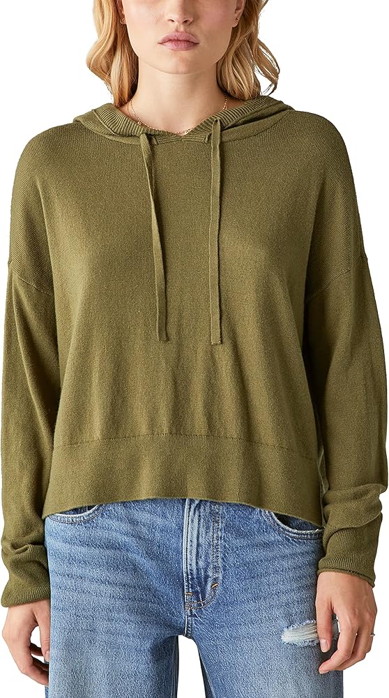 Lucky Brand Women's Cloud Soft Hoodie, Wintermoss, XX-Large